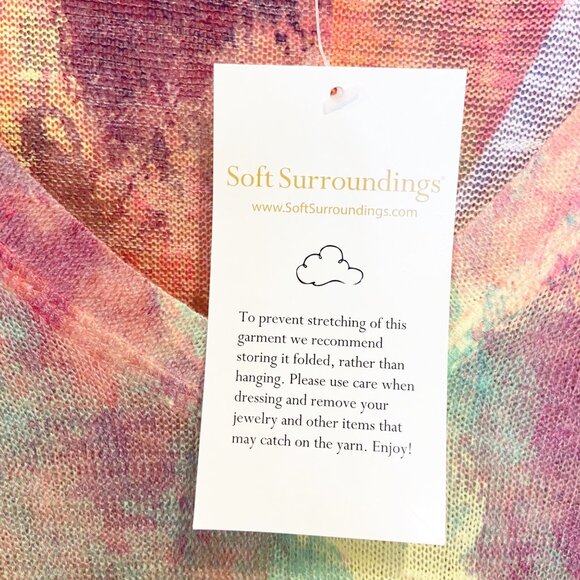 Soft Surroundings Plein de Couleurs Sweater Knit Tunic Multicolor Size Medium - Picture 7 of 9